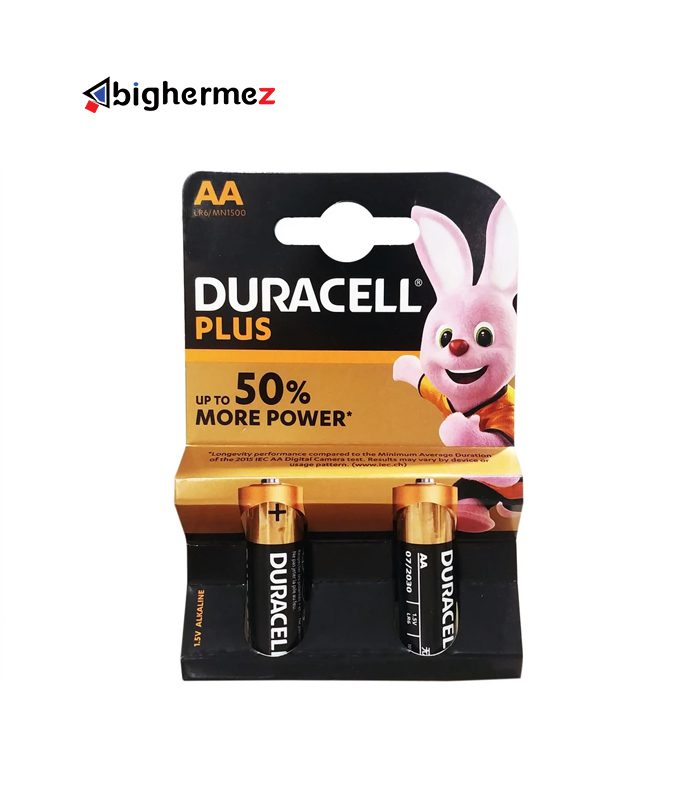 باتری قلمی دوراسل مدل PLUS-LR6 بسته 2 عددی باتری قلمی دوراسل مدل PLUS LR6 بسته 2 عددی