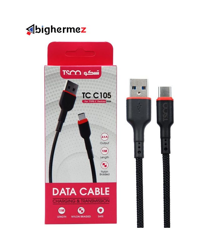 کابل شارژ TYPE-C تسکو مدل TCC 105 کابل شارژ TYPE C تسکو مدل TCC 105