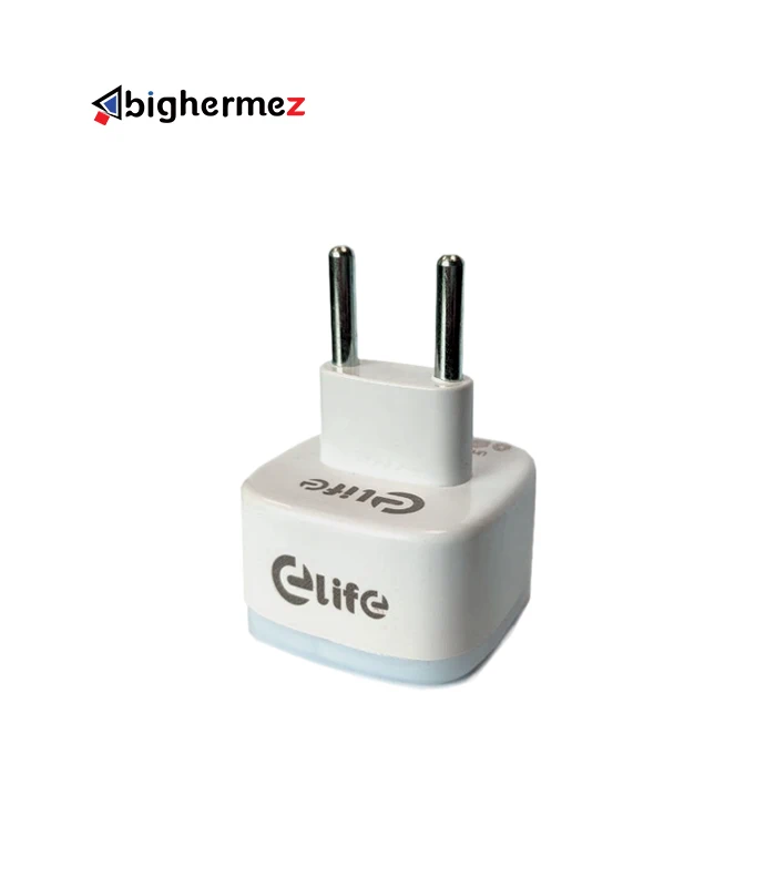 تبدیل برق ایلایف -1 تبدیل 3 به 2 برق ای لایف چراغ دار