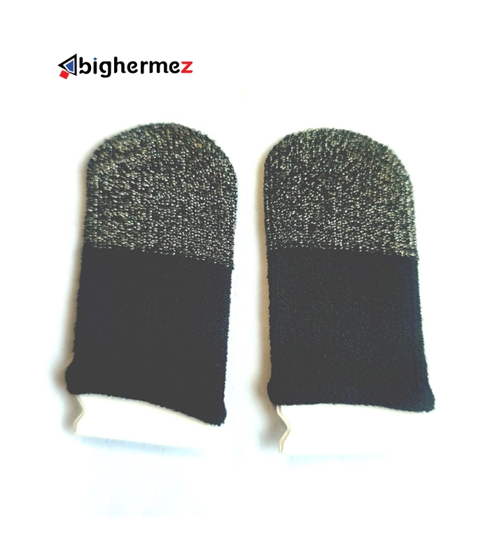 mobile gamung finger sleve carbon silver black gray-1 آستین انگشتی پابجی بایبل - تصویر 1