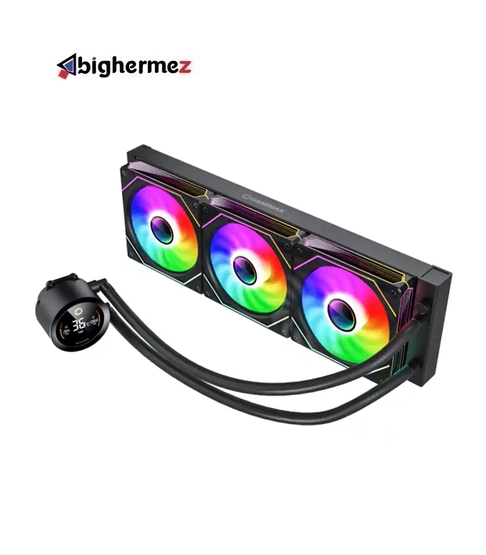 IceBurg-360-Digital-Black.webp خنک کننده مایع پردازنده گیم مکس IceBurg 360 Digital Black - تصویر 1