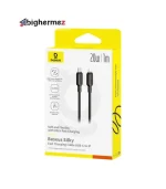 کابل شارژ سریع USB-C به Lightning بیسوس مدل Silky 20W طول 1m - مشکی - تصویر 2