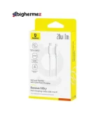 کابل شارژ سریع USB-C به Lightning بیسوس مدل Silky 20W طول 1m - سفید - تصویر 2