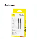 کابل شارژ سریع USB-C به USB-C بیسوس مدل Silky Series 100W طول 1m - مشکی - تصویر 2